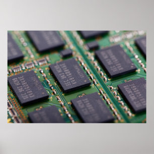 Chip för datorminne poster