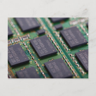 Chip för datorminne vykort