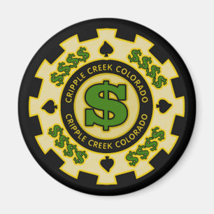 Chip för krymplingbäckColorado poker Magnet