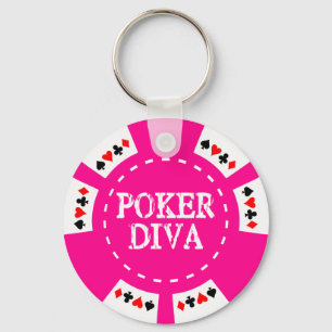 CHIP FÖR POKERDIVAPOKER NYCKELRING