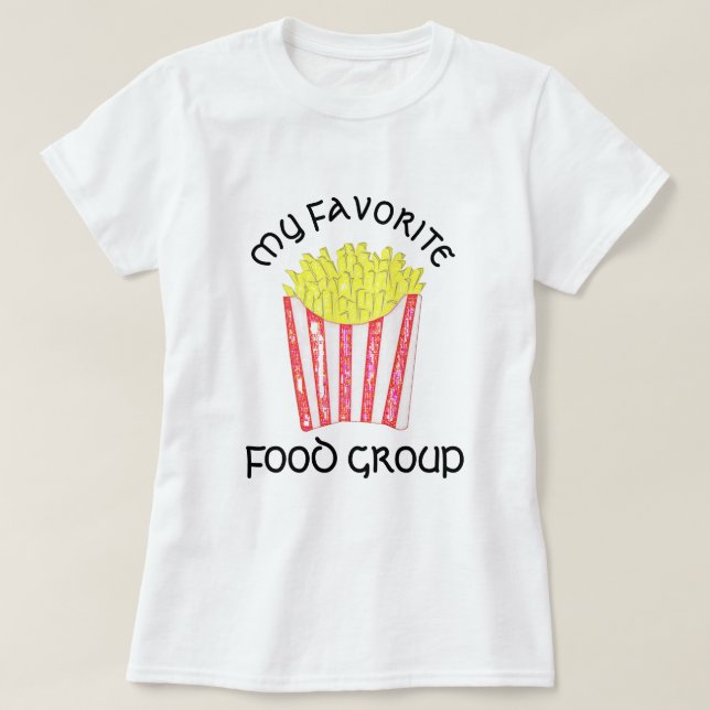 Chip (Fransk Fries) Cute Roligt T-Shirt (Design framsida)