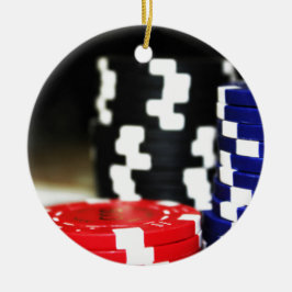 Chip Gambling Casino Win Game Tur Risk Bet Julgransprydnad Keramik