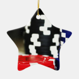 Chip Gambling Casino Win Game Tur Risk Bet Julgransprydnad Keramik