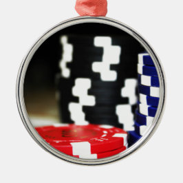 Chip Gambling Casino Win Game Tur Risk Bet Julgransprydnad Metall