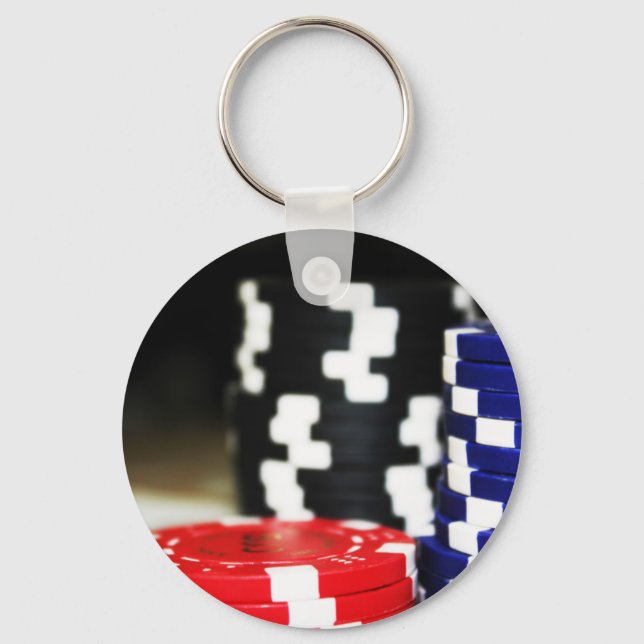 Chip Gambling Casino Win Game Tur Risk Bet Nyckelring (Framsida)