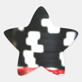 Chip Gambling Casino Win Game Tur Risk Bet Stjärnformat Klistermärke