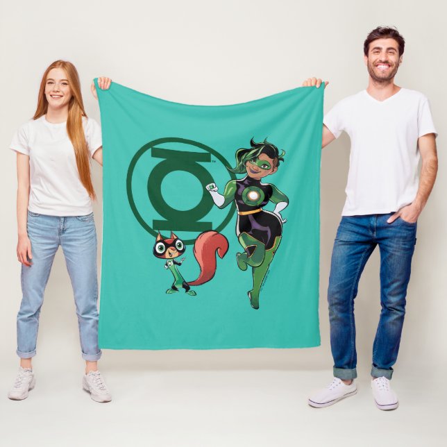 Chip & Grönt Lantern Fleecefilt (På plats)