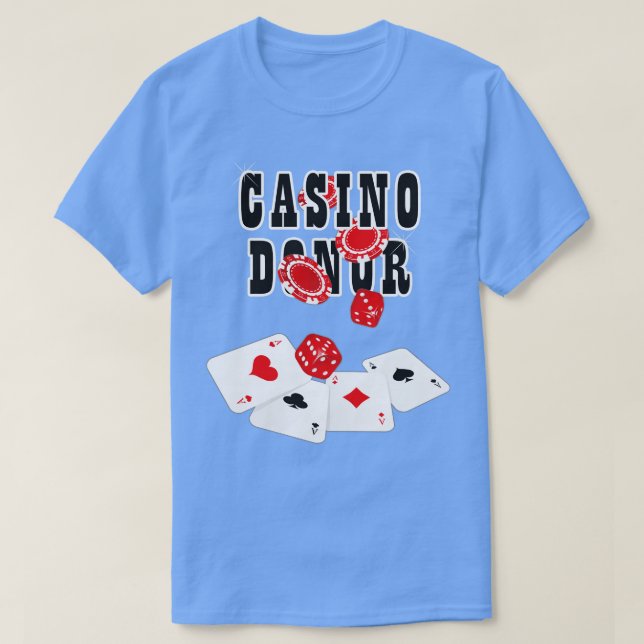 Chip i spelspelaren Spelare i Casino Donor Gamblin T Shirt (Design framsida)