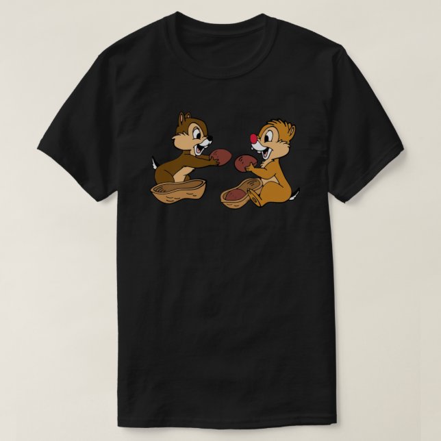 Chip n Dale peanut Sticker T Shirt (Design framsida)