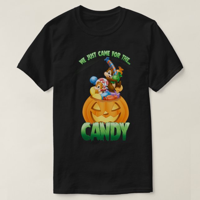 Chip n Dale Rädding Skogsväktares Halloween Pumpki T Shirt (Design framsida)
