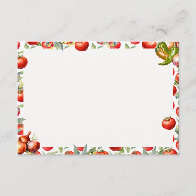 Chip 'N Salsa Blank Recept Card Tilläggskort (Framsida)