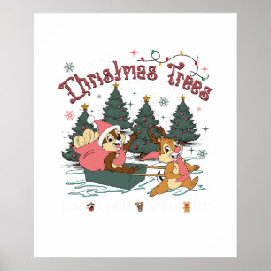 chip och dale julgran poster