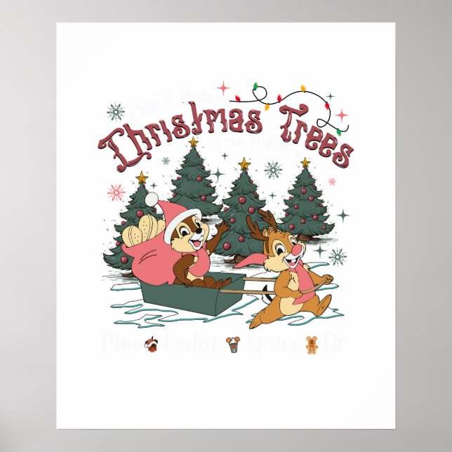 chip och dale julgran poster (Framsidan)