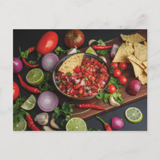 Chip och Homemade Salsa Vykort