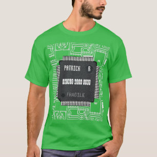 Chip på tryckt kretskort med ditt namn t-shirt