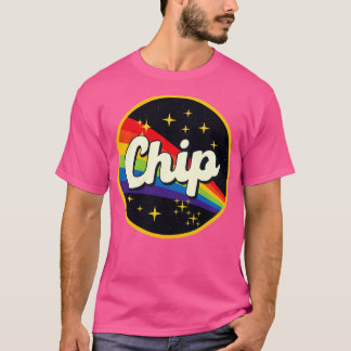 Chip regnbåge i rymden Vintage Stil T Shirt