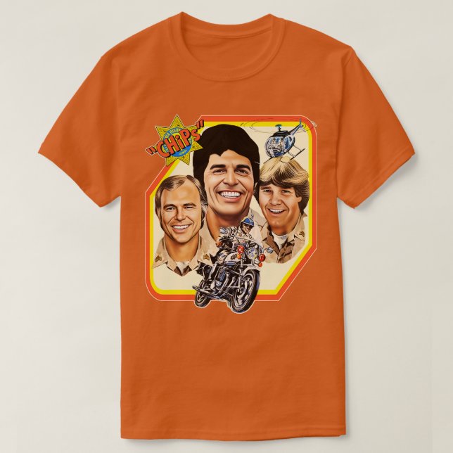 Chip Retro 70s Crime Drama TV Show T Shirt (Design framsida)