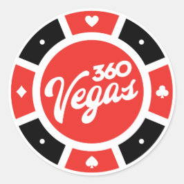 Chip Throwback Logotyp Runt Klistermärke