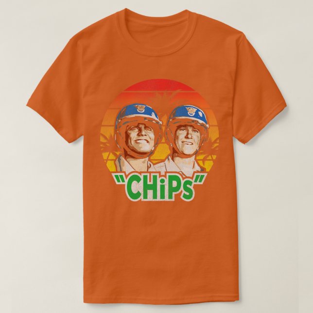Chip TV Show Retro Worn T Shirt (Design framsida)
