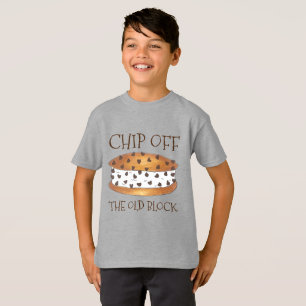 Chip utanför Gammal blockchipwich Ice Cream Sandwi T Shirt