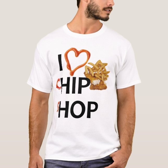 Chiper för fisk "n" - hip hop t shirt (Framsida)