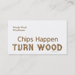 Chiper händer vänden Wood roliga Woodturning Visitkort