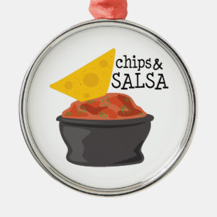 Chiper & salsa julgransprydnad metall