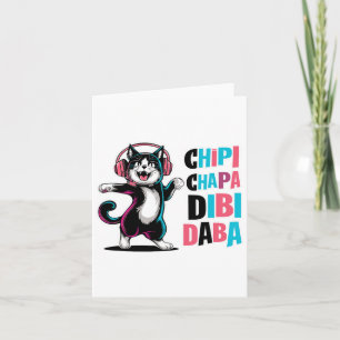 Chipi Chapa Dibi Daba Cat Dancing Tecknad Kort