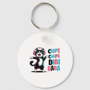 Chipi Chapa Dibi Daba Cat Dancing Tecknad Nyckelring