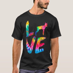 Chipin Tie Dye Kärlek Hund Mamma Pappa T Shirt