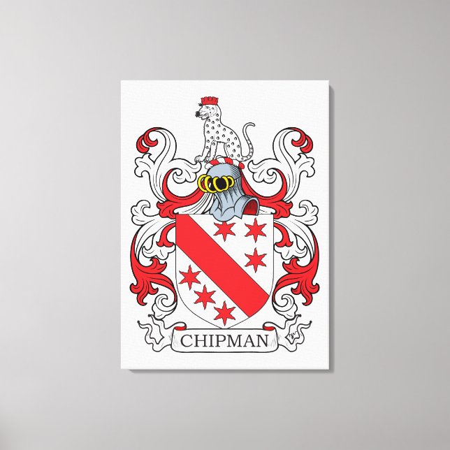 Chipman Family Crest Canvastryck (Framsida)