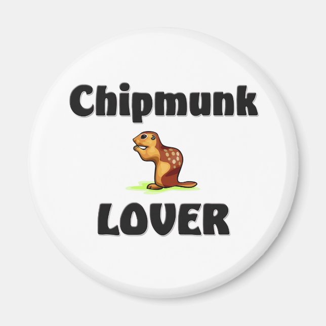 Chipmunk Älskare Magnet (Framsidan)