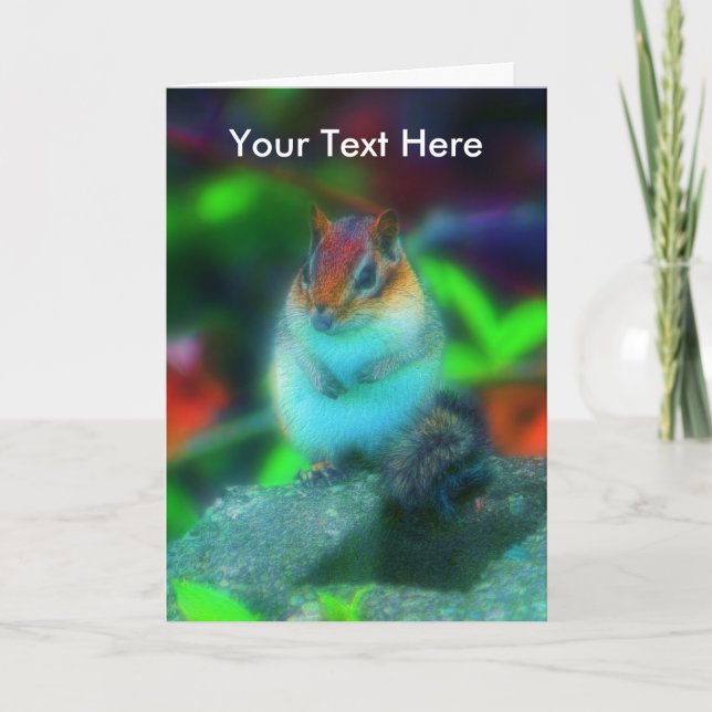 Chipmunk Animal Fantasy Art Nature PhoCard Kort (Framsida)