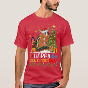 Chipmunk Animal Lover Funny Lycklig Chipmunk Hello T Shirt