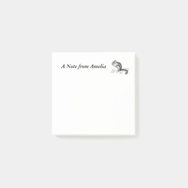 Chipmunk Anpassade Post-it Block (Framsida)
