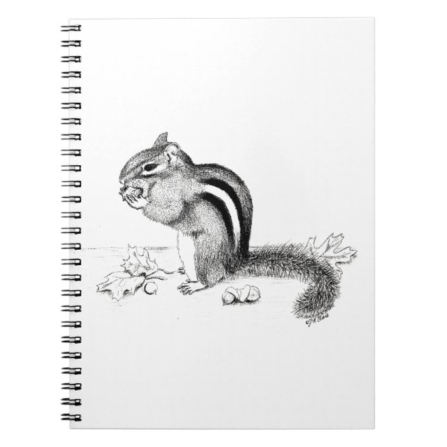 Chipmunk Anteckningsbok Med Spiral (Framsidan)
