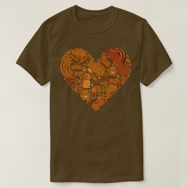 Chipmunk As Heart Chipmunk T Shirt (Design framsida)