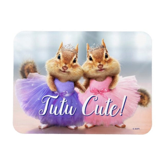 Chipmunk Ballerina Duo Magnet (Horisontell)