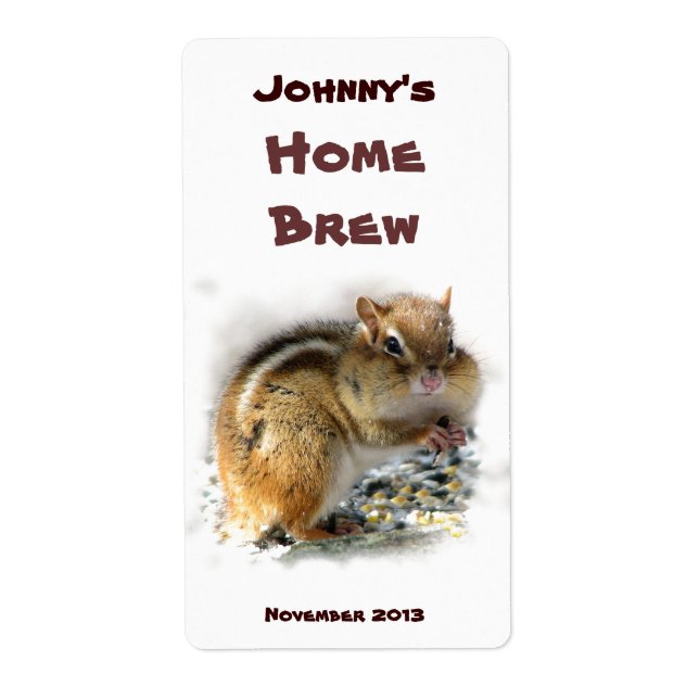 Chipmunk Beer-etikett Fraktsedel (Framsidan)