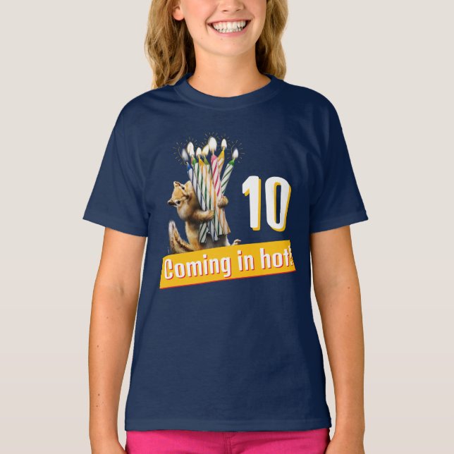 Chipmunk Birthday Candles T Shirt (Framsida)