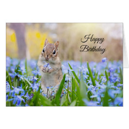 Chipmunk Birthday Card Hälsningskort