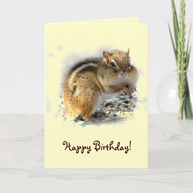 Chipmunk Birthday Kort (Framsida)