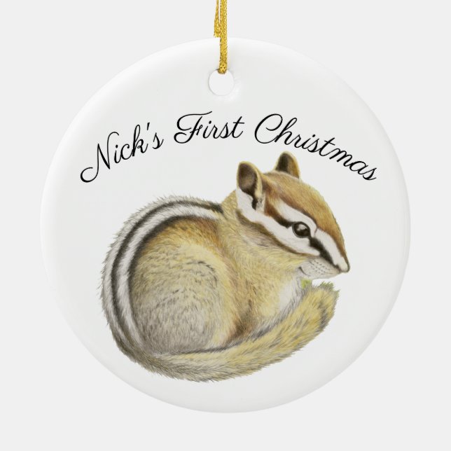 Chipmunk Ceramic Ornament (Baksidan)