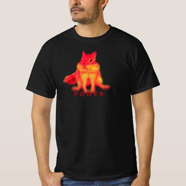 Chipmunk Chippy Power! シ マ リ ス チ ッ ピ budgivningsbu T Shirt (Framsida)
