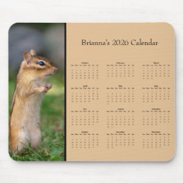 Chipmunk - Customizable full year 2026 calendar Musmatta