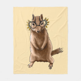 Chipmunk Cute Rodent Animal Hippie Fleecefilt