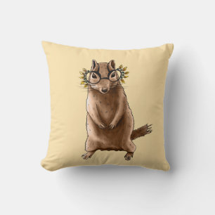 Chipmunk Cute Rodent Animal Hippie Kudde