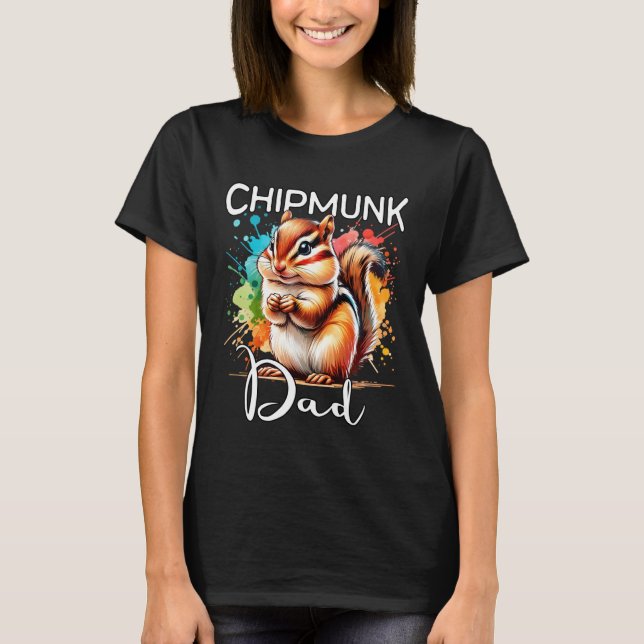 Chipmunk Dad Chipmunk T Shirt (Framsida)