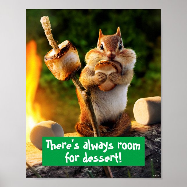 Chipmunk Eating Marshmallow Poster (Framsidan)