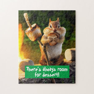 Chipmunk Eating Marshmallow Pussel